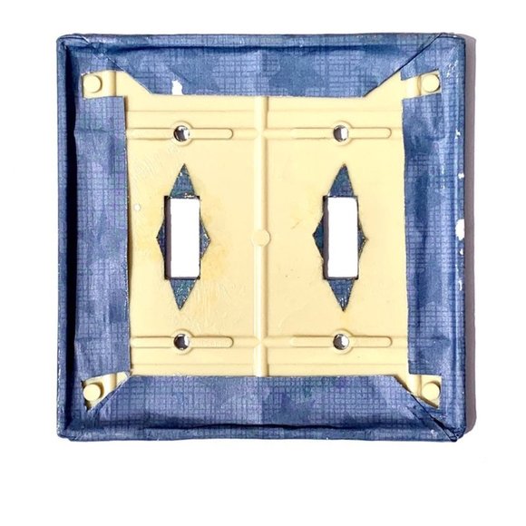 Blue Stars light switch plate double - Picture 3 of 3